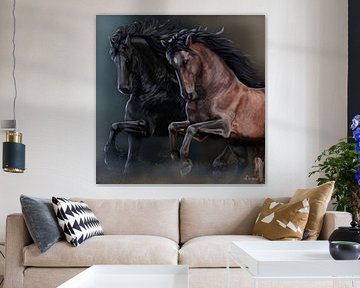 Des chevaux PRE qui dansent