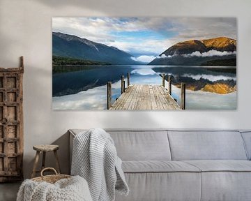 Sonnenaufgang am Lake Rotoiti, Nelson Lakes National Park, Neuseeland von Markus Lange