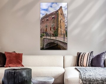 Huis met brug in Amersfoort, Nederland van Jessica Lokker
