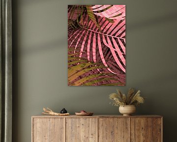 TROPICAL POPPY PINK LEAVES-3 van Pia Schneider