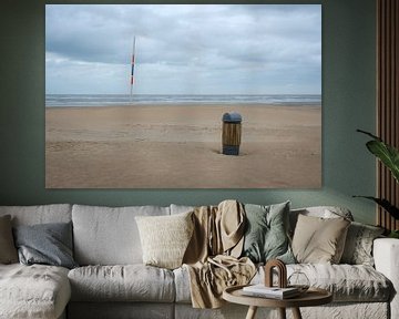 Mülleimer am Strand von Johan Vanbockryck