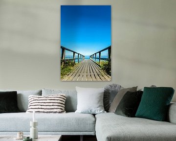 Wooden path towards the beach by Norbert Sülzner