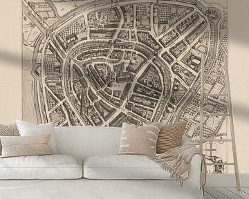 Plattegrond van Amersfoort uit  ca 1750