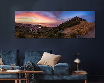 Collioure Panorama zum Sonnenuntergang