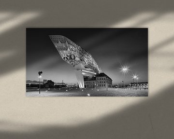 Das Hafenhaus von Antwerpen in schwarz-weiß von Henk Meijer Photography