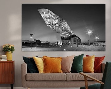 Het havenhuis van Antwerpen in zwart-wit van Henk Meijer Photography