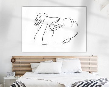 Swan lineart by Felix Zänkert
