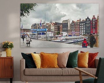 Amsterdam, Rederij Plas rondvaart halte van Digital Art Nederland