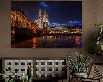 Cologne Central Station and Cologne Cathedral by Dennis Donders
