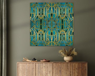 Art Deco Turquoise Gold by Andrea Haase