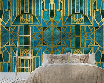 Art Deco Turquoise Gold by Andrea Haase