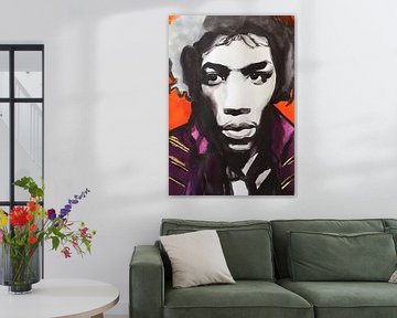 Jimi Hendrix van Helia Tayebi Art