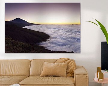 Pico del Teide bij zonsondergang, Tenerife, Canarische Eilanden, Spanje van Markus Lange