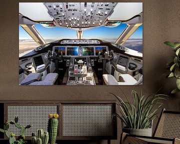 Boeing 787 Cockpit during flight - 1 by Jeffrey Schaefer