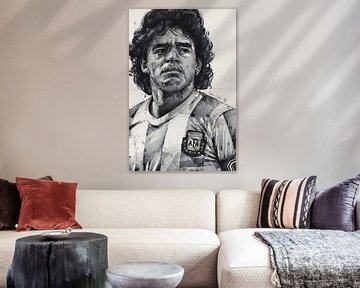Peinture de Diego Maradona sur Jos Hoppenbrouwers