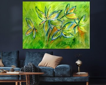 fresh green lilies by Claudia Gründler