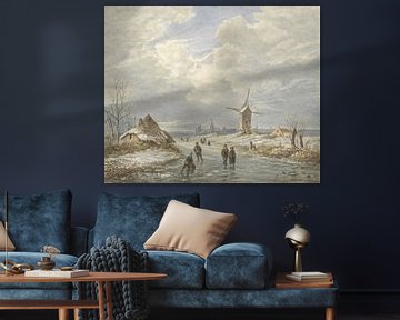 Wintergezicht, Matthijs Maris, naar Barend Cornelis Koekkoek