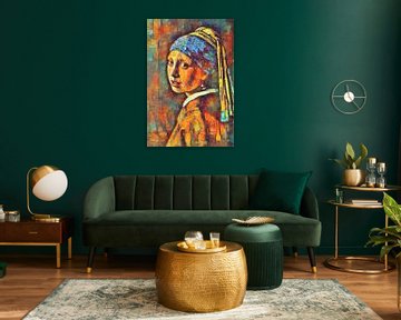 Colourful Girl with the Pearl Earring by Johannes Vermeer
