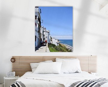 A street with sea view in Tangier, Morocco by Sama Apkar