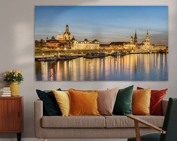 De skyline van Dresden van Michael Valjak