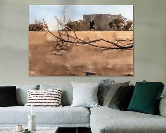 Voorbeeld van het werk in een kamer