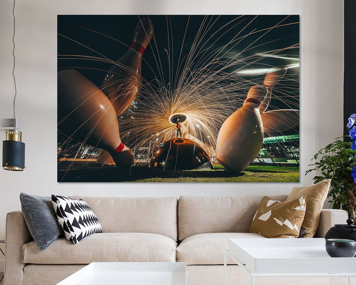Voorbeeld van het werk in een kamer