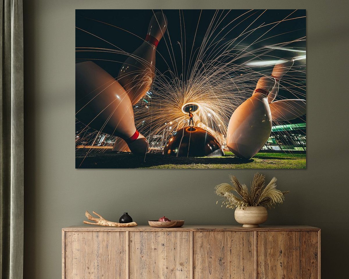 Voorbeeld van het werk in een kamer