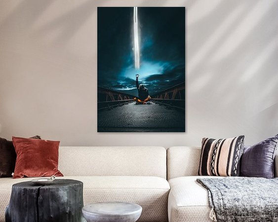 Voorbeeld van het werk in een kamer