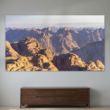 Uitzicht vanaf top Mount Sinai (Egypte)