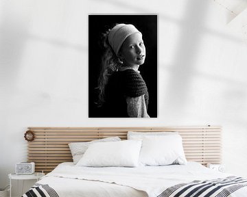 Inspiré par la jeune fille à la boucle d'oreille en perle de Johannes Vermeer. sur Floor Fotografie
