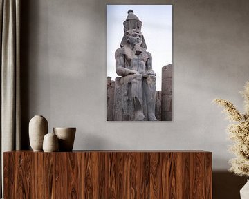 Pharaoh statue in Luxor Temple, Egypt by Jessica Lokker