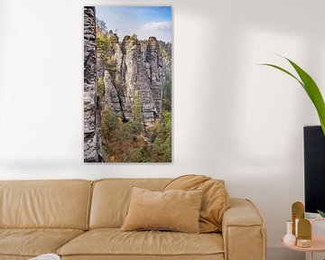 Felsen und Wälder in der Sächsischen Schweiz, Deutschland