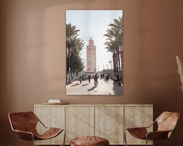 Uitzicht Op De Koutoubia Moskee In Het Centrum Van Marrakech, Marokko van Henrike Schenk