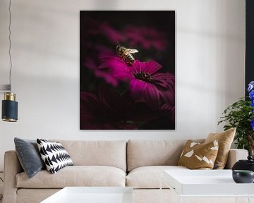 Flower bee dark & moody van Sandra Hazes