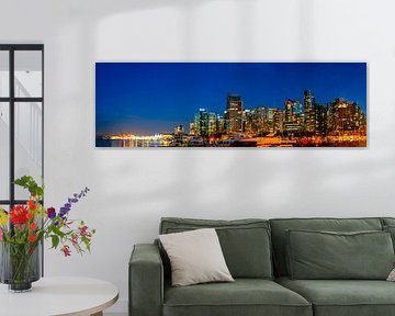 Panorama-nachtopname van Vancouver