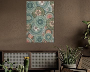 Mandala Collage in grün von Christine Bässler