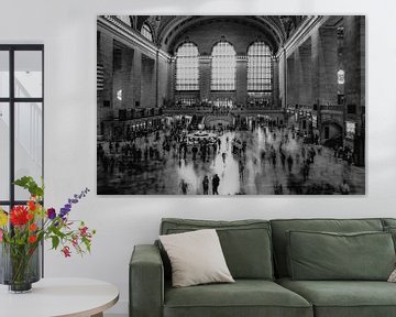 De tijd gaat voorbij in Grand Central Station, New York, zwart wit van Nynke Altenburg