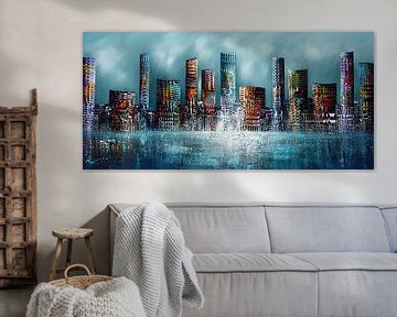 Skyline City van Gena Theheartofart