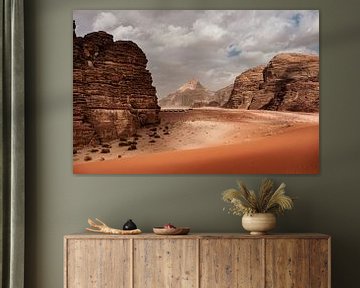 Red Sand Dunes in Wadi Rim, Jordanië van Melissa Peltenburg