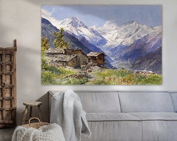 De Alp Barneuza (Wallis), EDWARD THEODORE COMPTON, Um 1900 van Atelier Liesjes