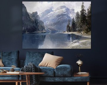 Pragser Wildsee, EDWARD THEODORE COMPTON, Um 1880 van Atelier Liesjes