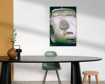 Klassische Frontpartie eines Porsche 356 Sportwagens aus den 1950er Jahren