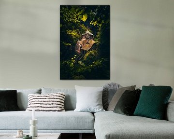 La maison de Hrensko au bord de la rivière et dans la forêt sur Fotos by Jan Wehnert