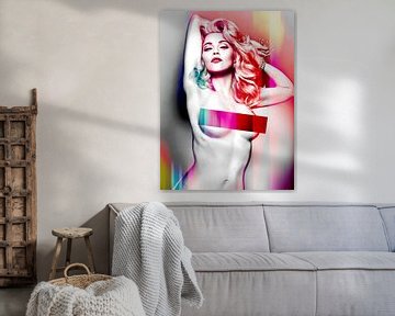 Madonna Truth or Dare Naked Abstract Rood van Art By Dominic