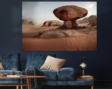 Mushroom Rock, Wadi Rum in Jordanië van Melissa Peltenburg