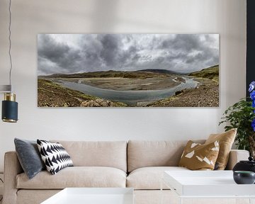Fossa river in Iceland panorama
