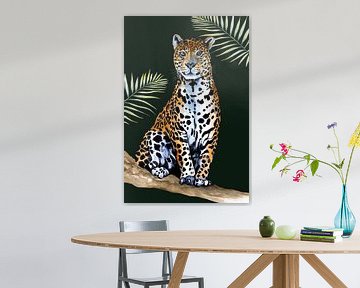 Leopard auf dem Ast von Geertje Burgers