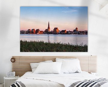 View over the Warnow river to the Hanseatic City of Rostock by Rico Ködder