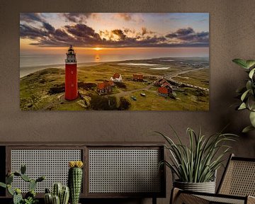 Leuchtturm Eierland Texel schöner Sonnenuntergang