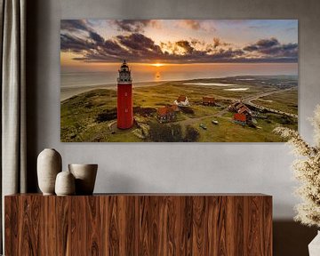 Vuurtoren Eierland Texel prachtige zonsondergang van Texel360Fotografie Richard Heerschap